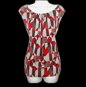 Calvin Klein Red Patterned Blouse